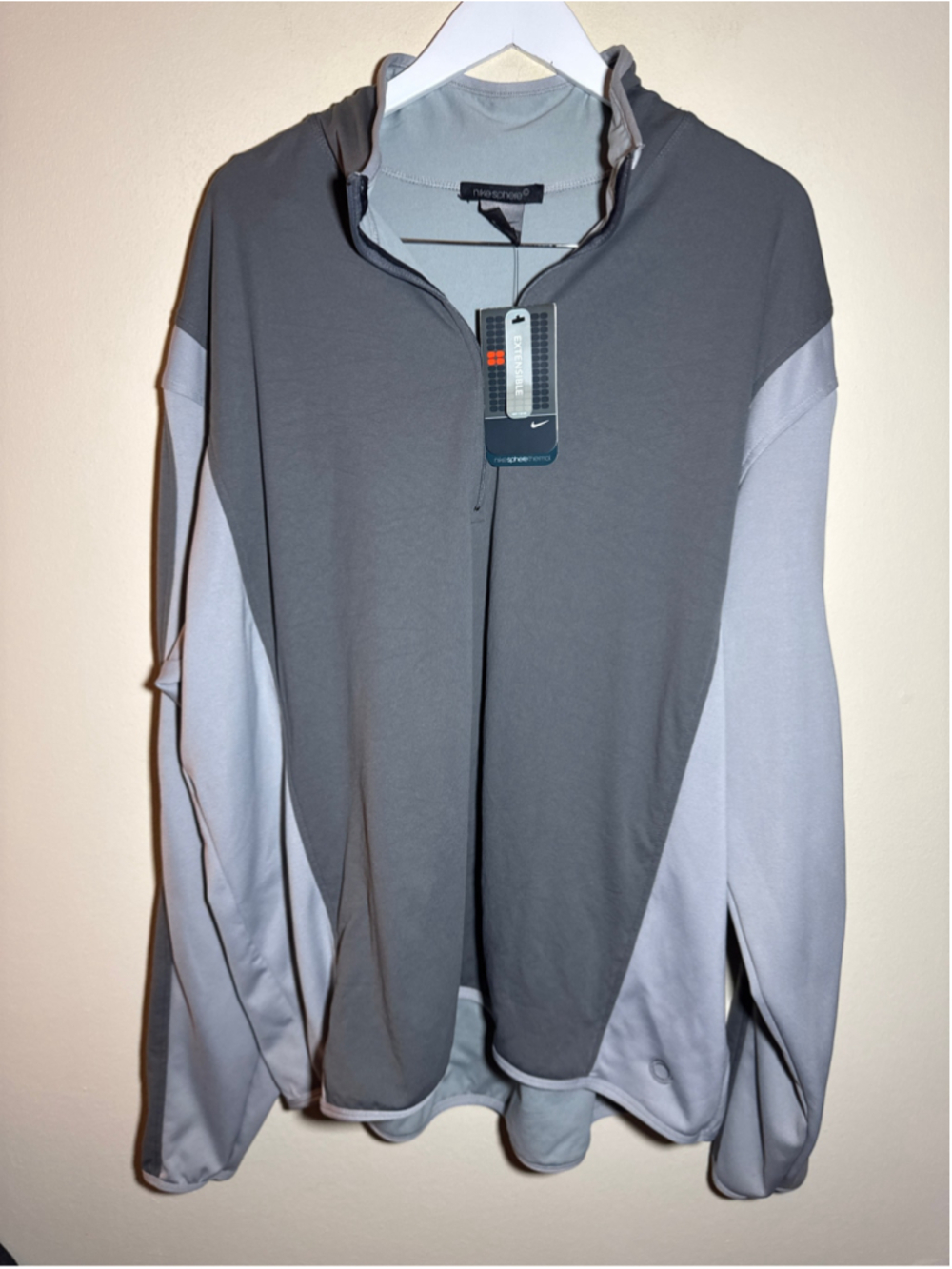Nike Sphere Thermal Zip Up Sweater 4XL Grey Light Grey